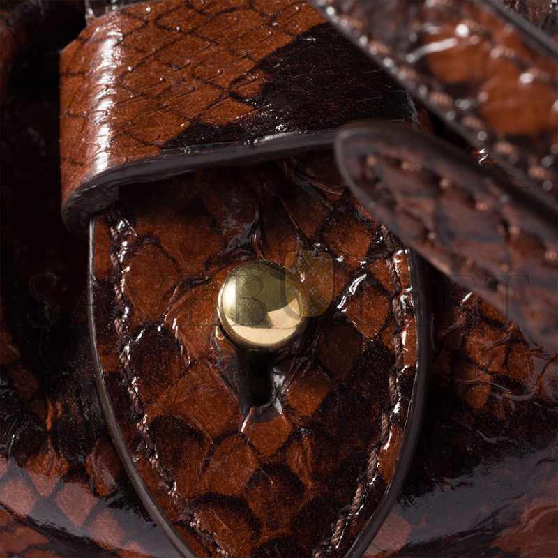 MIU MIU CAPRICE PYTHON-PRINT AYERS LEATHER CLUTCH 5BF130 (28*14.5*10cm)